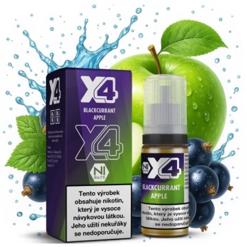 Liquid X4 Bar Juice - Černý rybíz a jablko (Blackcurrant Apple) 10ml - 10mg